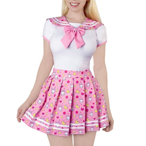 Cosplay Magical Girls Onesie Skirt Set Usagi Moon - myabdlsupplies