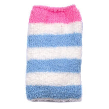 Coral Fleece Thigh High Socks 2 Pack- Striped Blue & Purple Set - myabdlsupplies