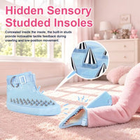 Forced Regression Crawling Trainer Locking Booties with Spike Blue