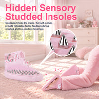 Forced Regression Crawling Trainer Locking Booties with Spike Blue