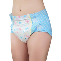 Little Trunks Printed Adult Baby Diaper 2 Pieces