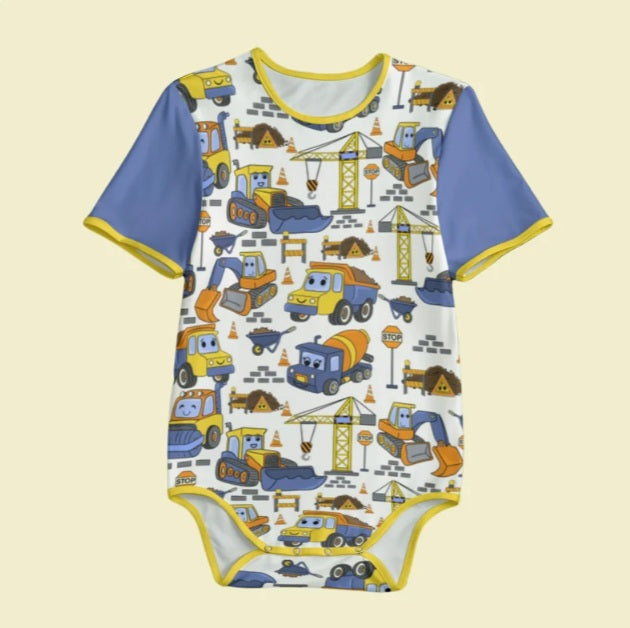 Construction Print Onesie