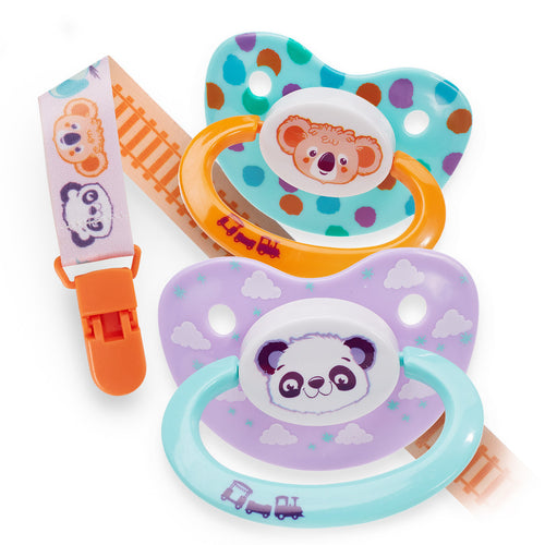 Critter Caboose Pacifier Set