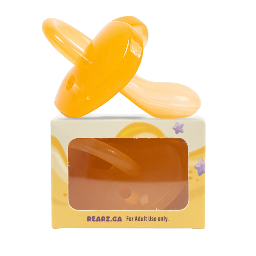 Gummi Silicone Adult Pacifier - Amber