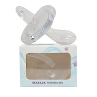 Gummi Silicone Adult Pacifier- Clear