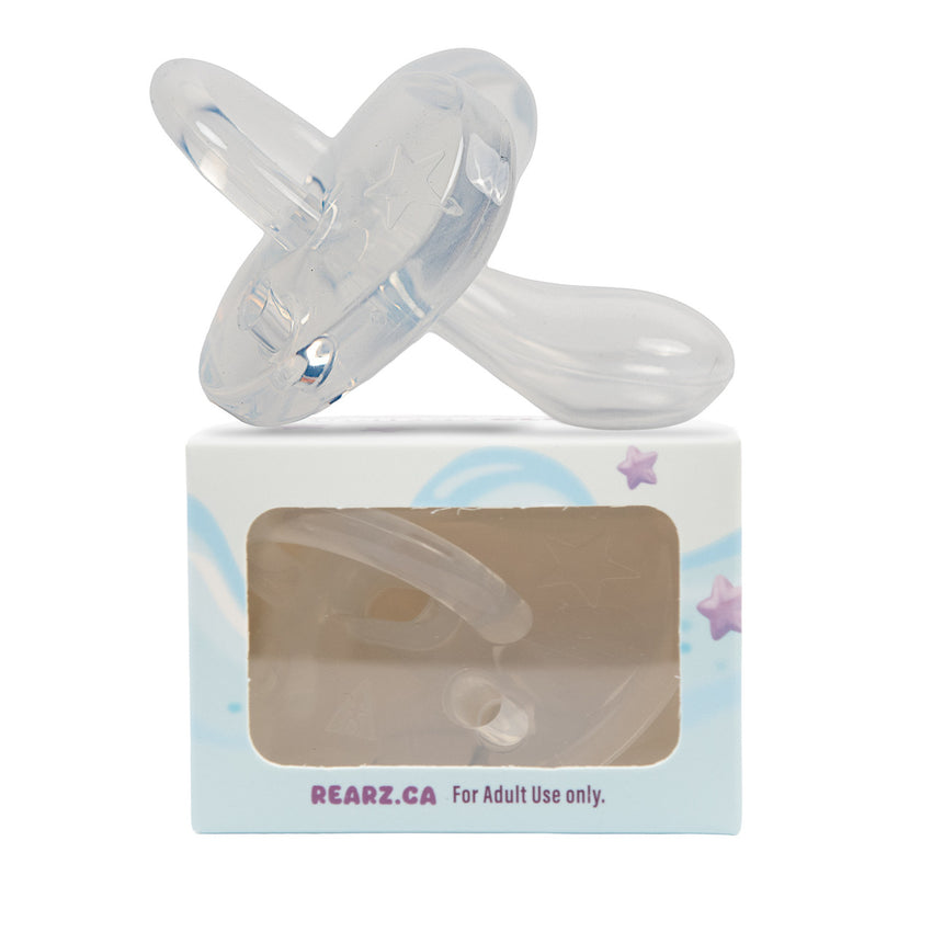 Gummi Silicone Adult Pacifier- Clear