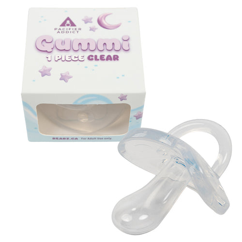 Gummi Silicone Adult Pacifier- Clear