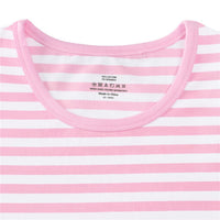 Essential Striped Adult Onesie Pink