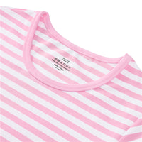 Essential Striped Adult Onesie Pink