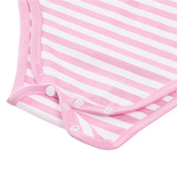 Essential Striped Adult Onesie Pink