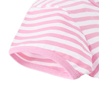 Essential Striped Adult Onesie Pink