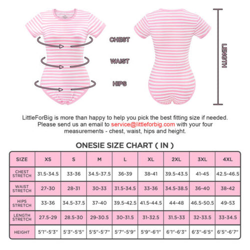 Essential Striped Adult Onesie Pink