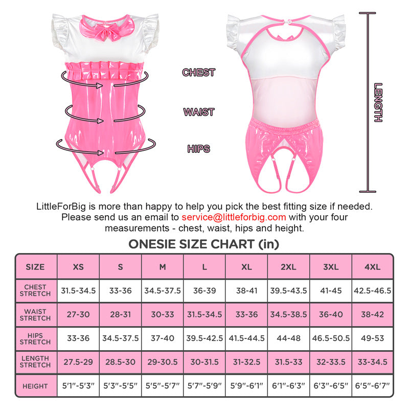 Latex-Like Peekaboo Onesie Bodysuit