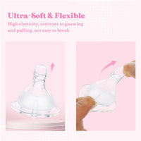 Spiral Texture Bottle Nipples 3-  Pack