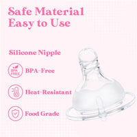 Spiral Texture Bottle Nipples 3-  Pack