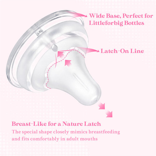 Textured Surface Bottle Bottle  Nipples 3-Pack