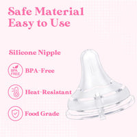 Textured Surface Bottle Bottle  Nipples 3-Pack