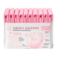 ABDry Ultra Absorbent Diapers 10 Pieces Pack Pink