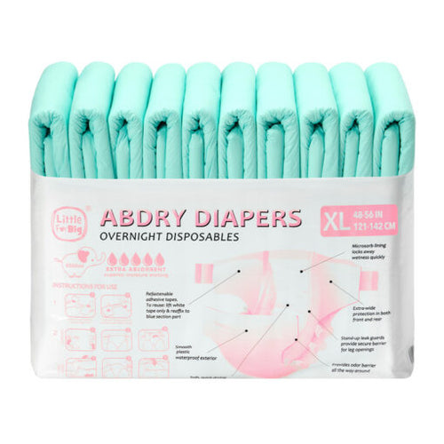 ABDry Ultra Absorbent Diapers 10 Pieces Pack Green