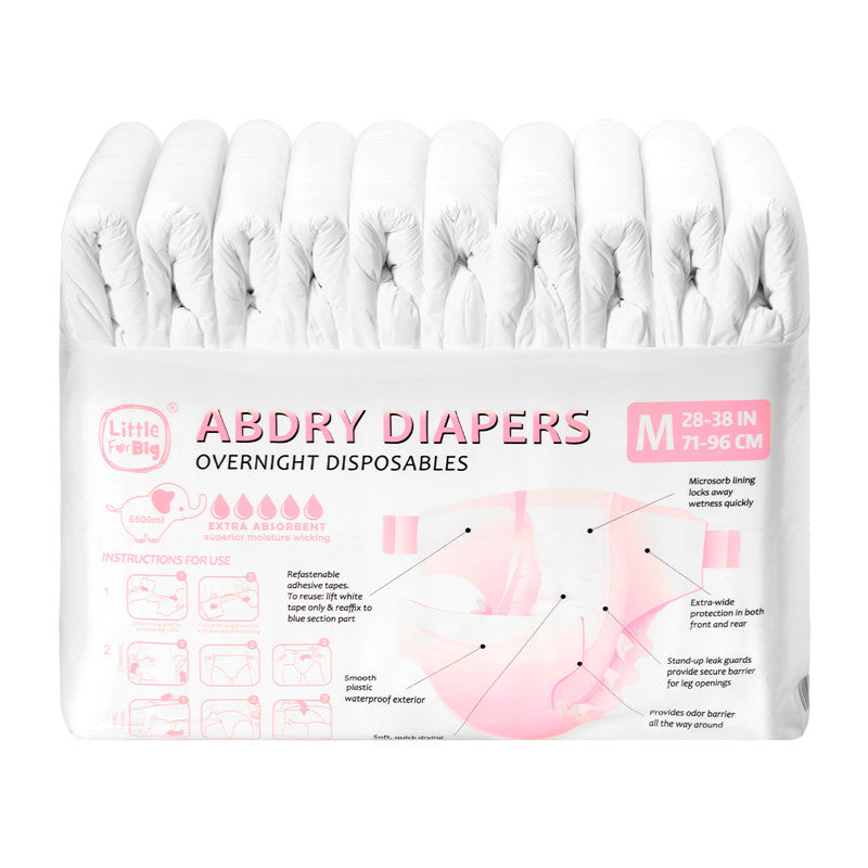 ABDry White Adult Diapers Pack