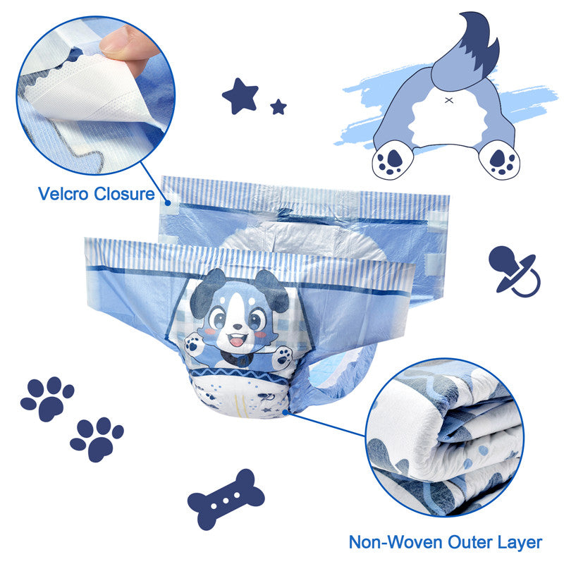 Little Blue BabyFur Cloth Back Diapers 10 Pieces Pack