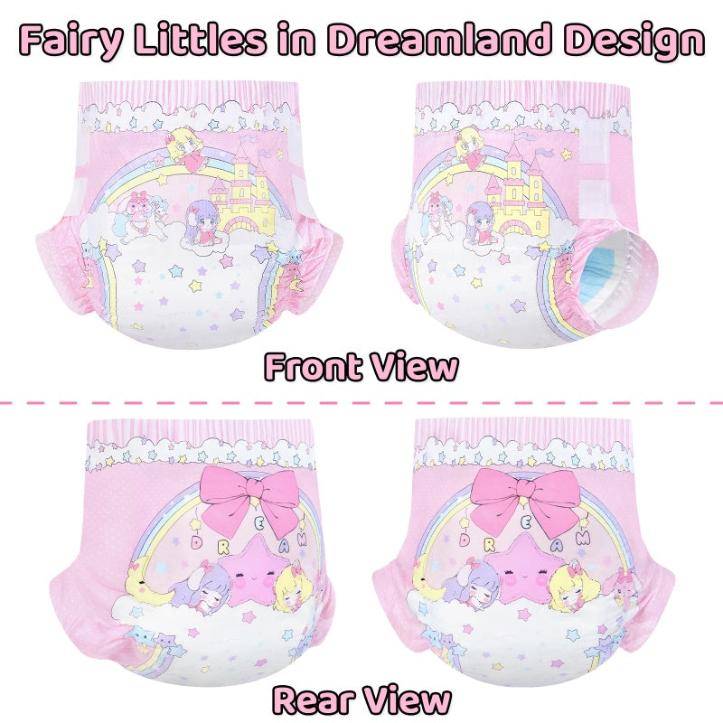 Fairy Littles in Dreamland Ultra Absorbent Cloth Back Adult Diapers 10 Pieces Pack PRE SALES ITEM. THIS ITEM IS NOT IN STOCK AND PRE SALES ONLY
