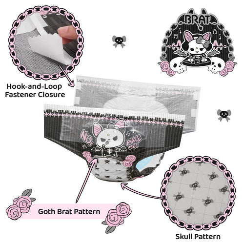 Goth BRAT Ultra Absorbent Diapers 10 Pieces Pack