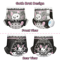 Goth BRAT Ultra Absorbent Diapers 2 Pieces Sample Pack(M)/(L)/(XL