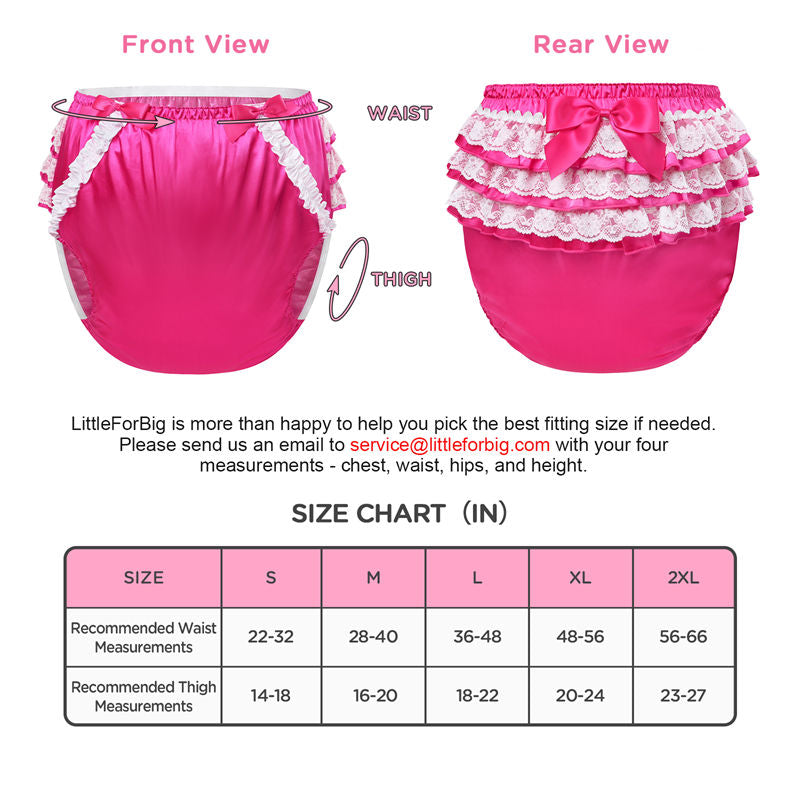 Pretty in Rose Satin Over Adult Diaper Cover