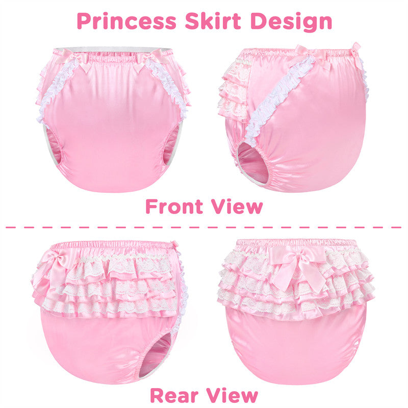 Pretty in Pink Satin Over Adult Diaper Cover