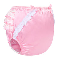 Pretty in Pink Satin Over Adult Diaper Cover PRE SALES ITEM