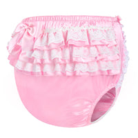 Pretty in Pink Satin Over Adult Diaper Cover