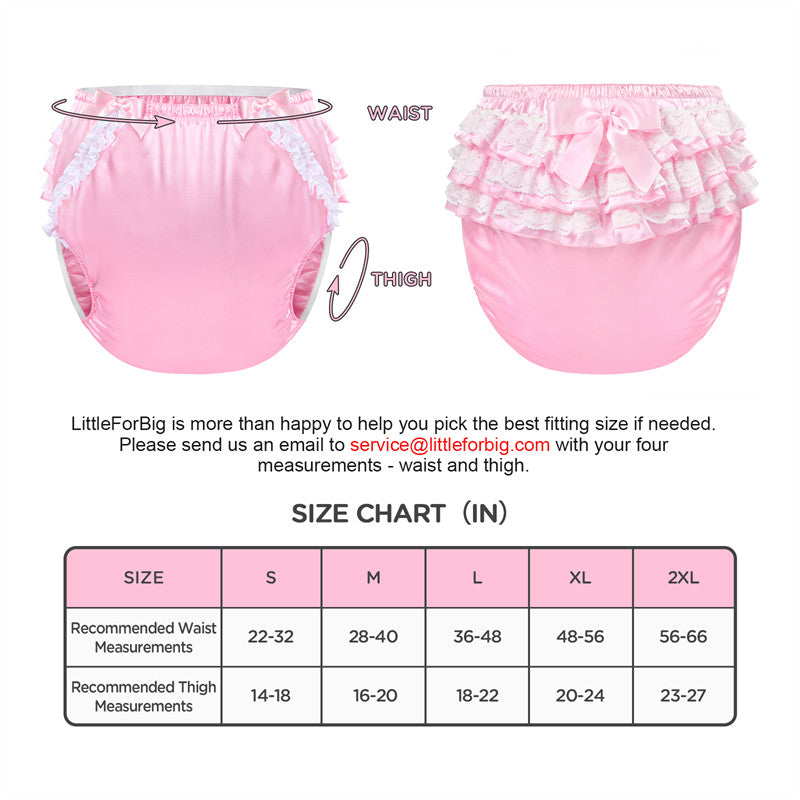 Pretty in Pink Satin Over Adult Diaper Cover