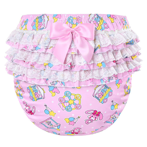 Usagi Pastel Circus Pattern Ruffle Adult Diaper Cover