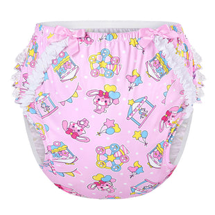 Usagi Pastel Circus Pattern Ruffle Adult Diaper Cover