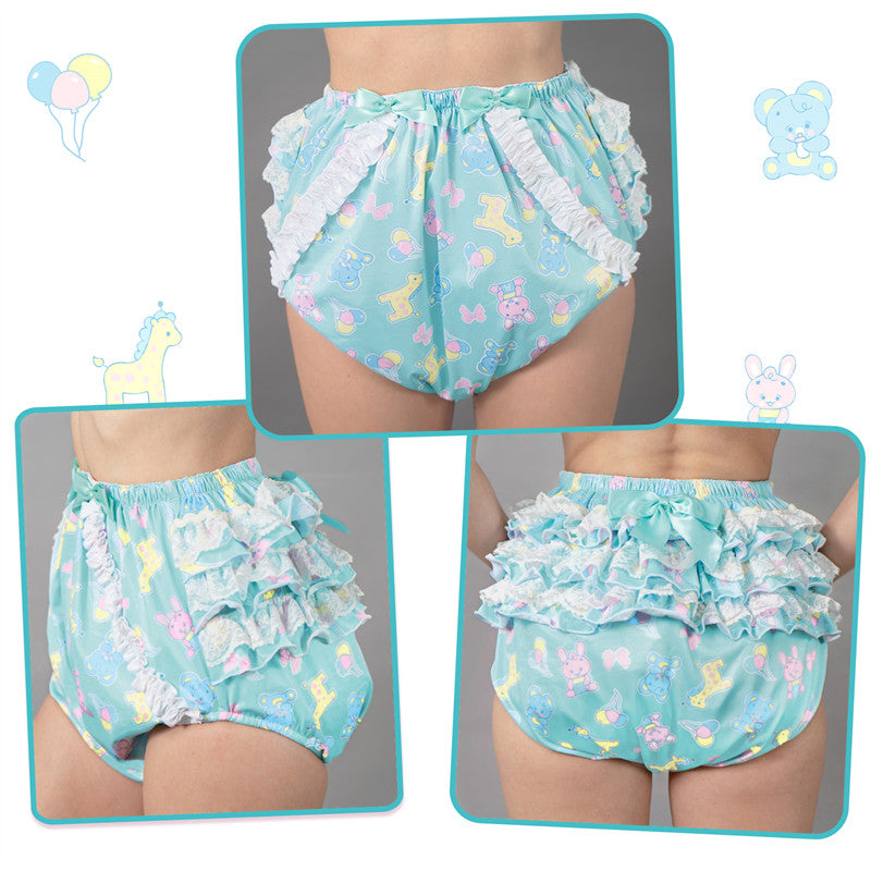 Baby Parade Pattern Ruffle Adult Diaper Cover