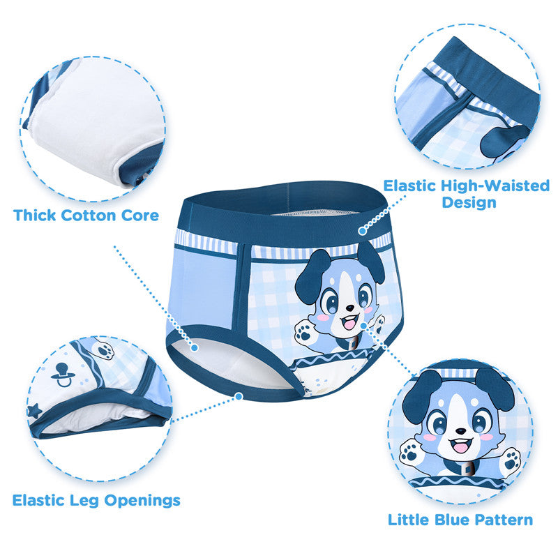 Little Blue High-Waisted Briefs Training Pants