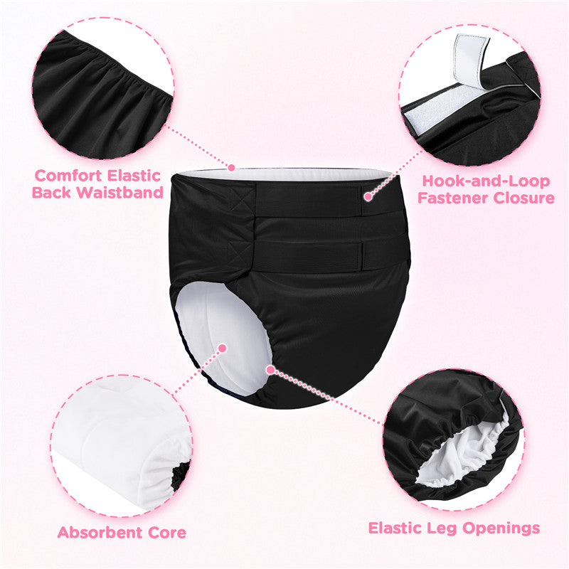 Hook-and-Loop Adult Training Pants Black
