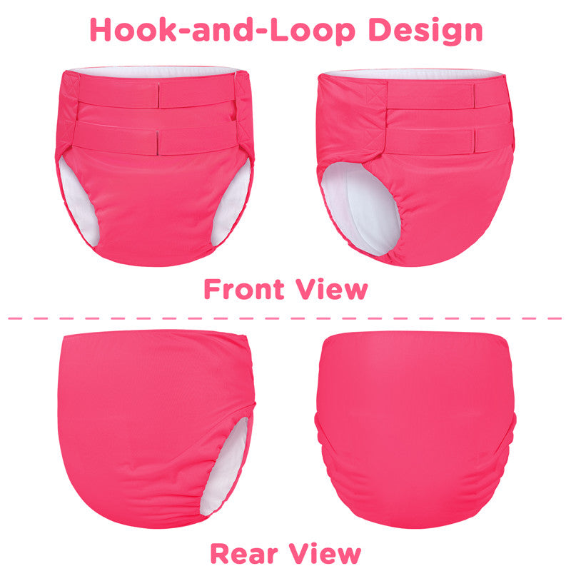 Hook-and-Loop Adult Training Pants Hot Pink