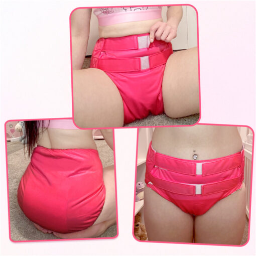 Hook-and-Loop Adult Training Pants Hot Pink