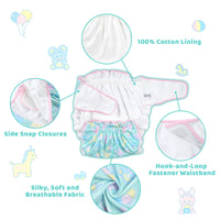 Baby Parade Repeating Pattern Silky Ribbon Omutsu Japanese Diaper Cover