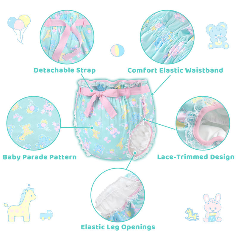Baby Parade Repeating Pattern Silky Ribbon Omutsu Japanese Diaper Cover