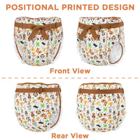 Forest Animals Cotton Ribbon Omutsu Japanese Diaper Cover