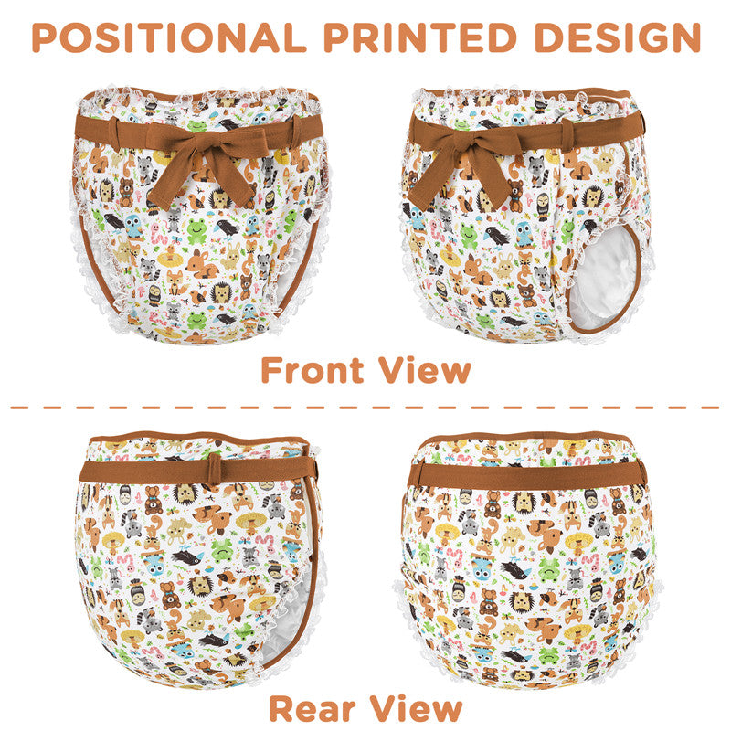 Forest Animals Cotton Ribbon Omutsu Japanese Diaper Cover