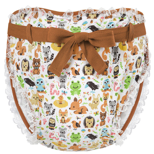 Forest Animals Cotton Ribbon Omutsu Japanese Diaper Cover