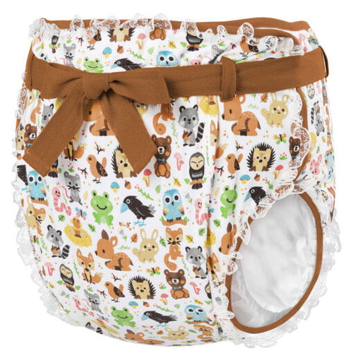 Forest Animals Cotton Ribbon Omutsu Japanese Diaper Cover