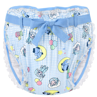 Little Blue Silky Ribbon Omutsu Japanese Diaper Cover