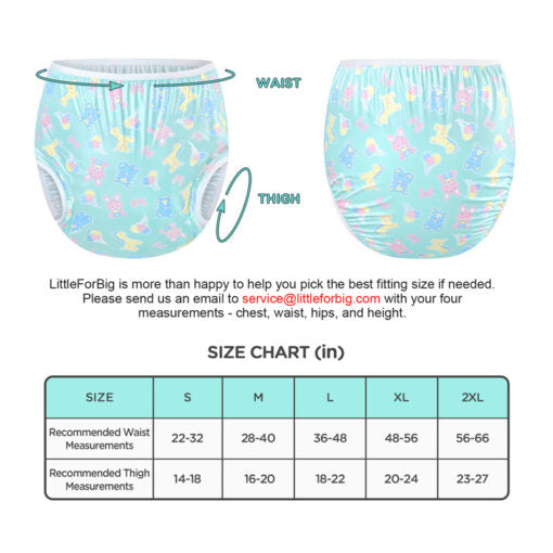 Full Print Baby Parade Adult Plastic Pull Up Diaper Pants Cover