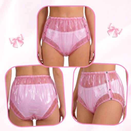 Dolly Pink Adult Plastic Pull-On Diaper Pants Cover