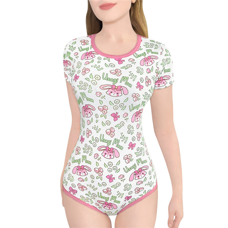 Usagi Flowers Onesie Bodysuit - myabdlsupplies